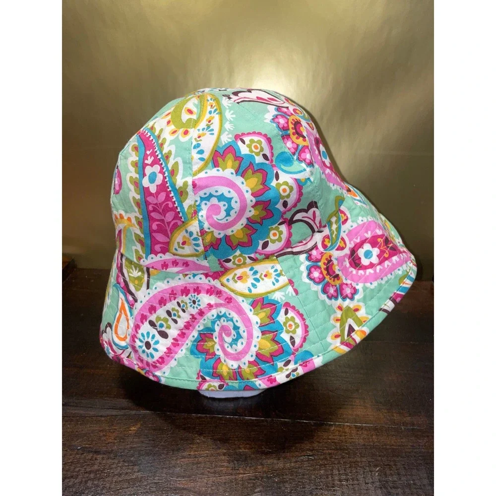 Vera‎ Bradley Paisley Floral Bucket Sun Hat Summer Travel Beach Fun Colorful